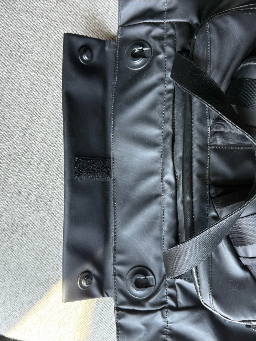 The North Face Black Roll-Top Travel Backpack